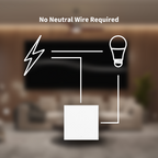 Smart Wall Switch H1 EU (With Neutral, Double Rocker) -Grey