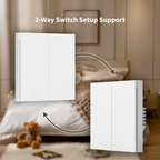 Wireless Switch H1 (Double Rocker) White