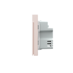 Smart Wall Switch H1M（With Neutral, Double Rocker）-Pink