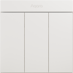 Smart Wall Switch H1M（With Neutral, Triple Rocker）-White