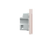 Smart Wall Switch H1M（With Neutral, Double Rocker）-Pink
